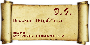 Drucker Ifigénia névjegykártya